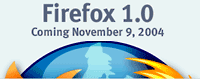 Firefox 1.0 正式版、リリース