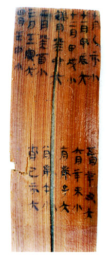 周家臺秦牘二世皇帝元年暦譜